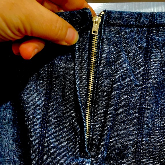 Denim mid length flare skirt - Picture 3 of 5